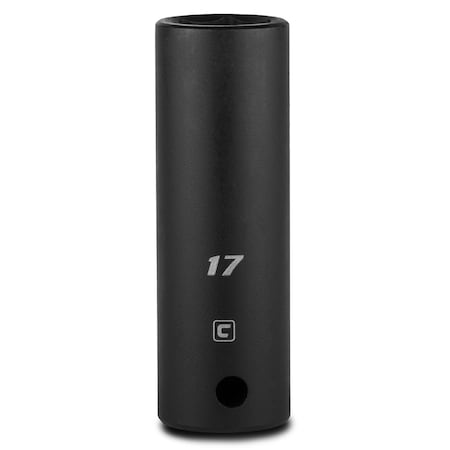 Capri Tools 1/2 in Drive 17 mm 6-Point Metric Deep Impact Socket 5-5217